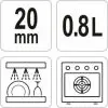 Tava de inox GN1/3, 20mm, 0.8L, Yato YG-00270