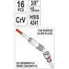 Set extractoare pt bujii rupte,3/8",16b YT-05342 - imagine 2
