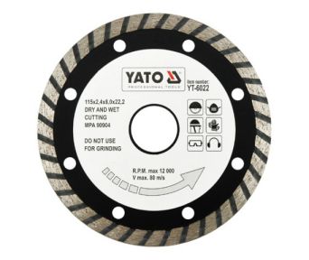 Disc diamantat TURBO 115 mm YT-6022