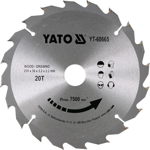 DISC CIRCULAR LEMN,210X30X3.2MM,20 DINTI YT-60665