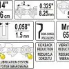 Lant pentru drujba 56 dinti 0.325" 1.5mm 14" yato YT-84940 - imagine 3