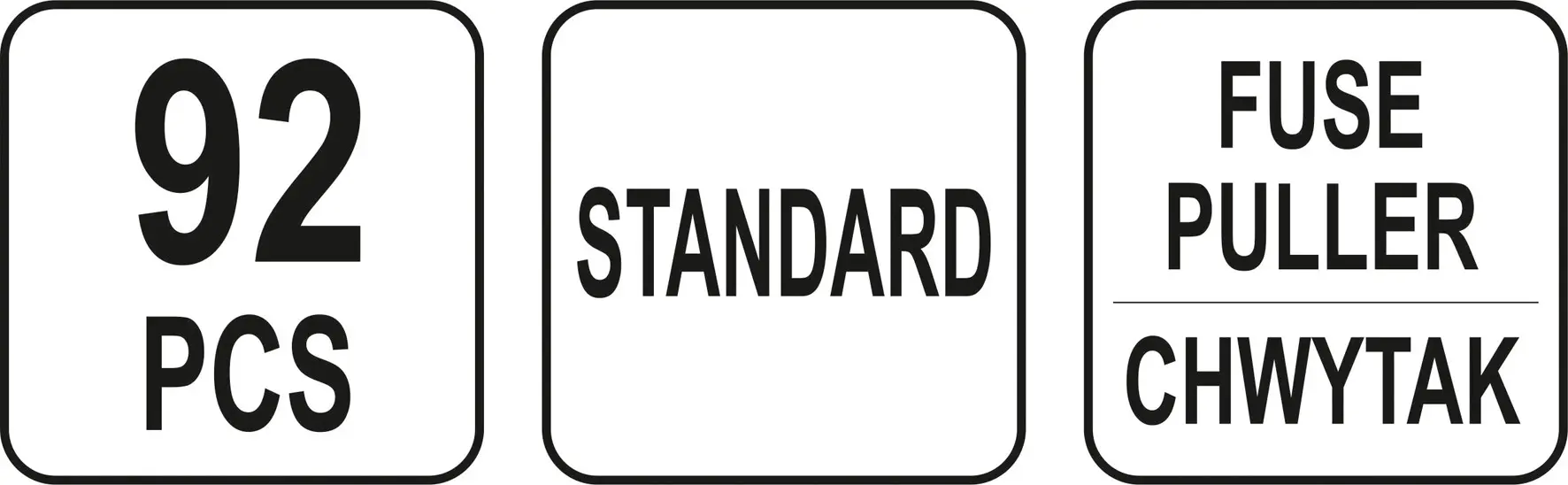 Set sigurante auto, 92 buc, standard YT-83142 - imagine 3