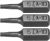 Set 3 biti torx 1/4 t9x25mm 65491